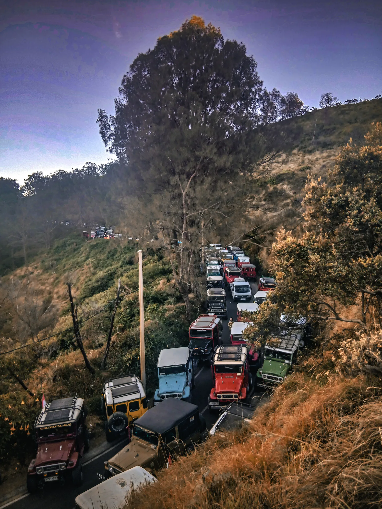 Jeeps during Sunrise